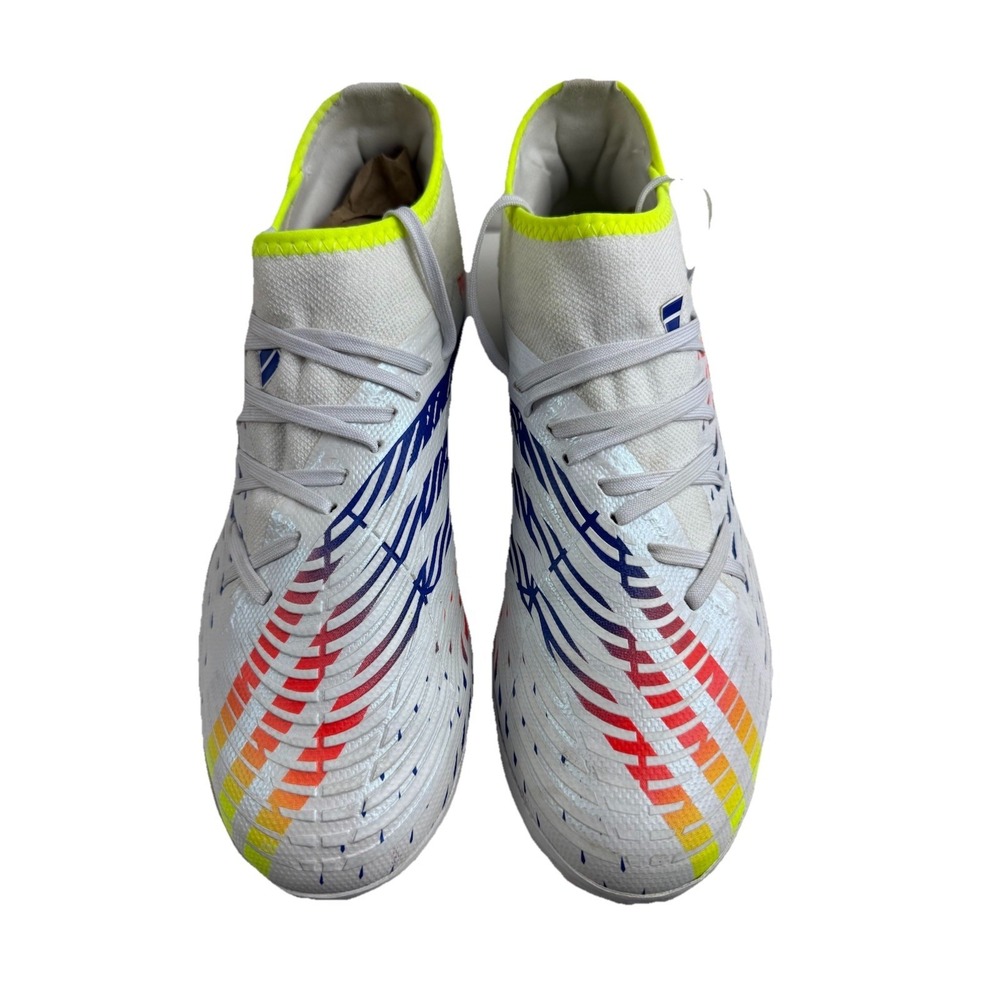 Adidas Mens White Predator Edge .3 TF Al Rihla Indoor Soccer Turf Cleat. Size 10 - Picture 2 of 13